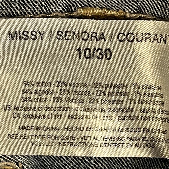 Vintage America Jeans Blue Boho Skinny Stretch lightly distressed Women Size 10 - Picture 8 of 9